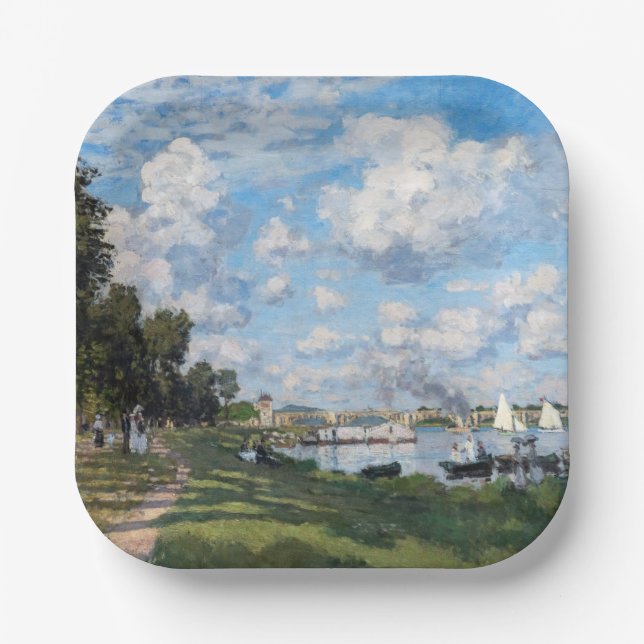 Claude Monet - The Basin at Argenteuil Paper Plate (Front)