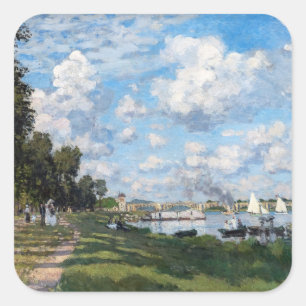 Claude Monet - The Basin at Argenteuil Square Sticker