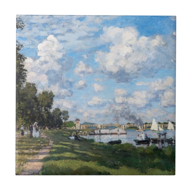 Claude Monet - The Basin at Argenteuil Tile (Front)