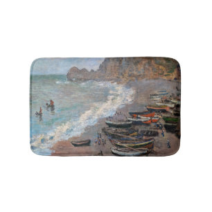 Claude Monet - The Beach at Etretat Bath Mat