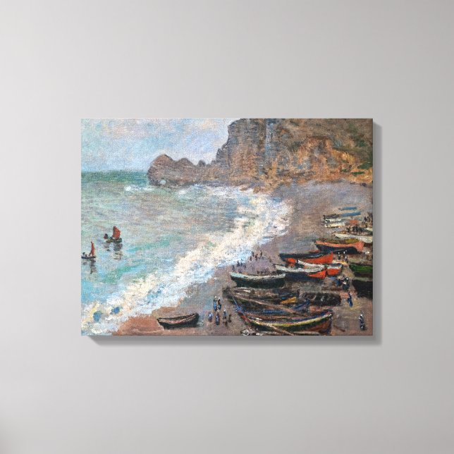 Claude Monet - The Beach at Etretat Canvas Print (Front)