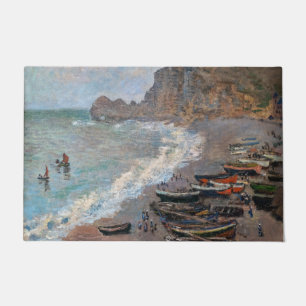 Claude Monet - The Beach at Etretat Doormat