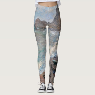 Claude Monet - The Beach at Etretat Leggings