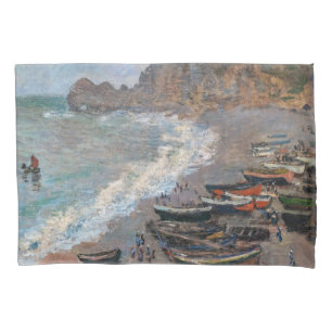 Claude Monet - The Beach at Etretat Pillowcase