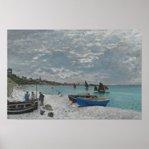 Claude Monet - The Beach at Sainte-Adresse Poster