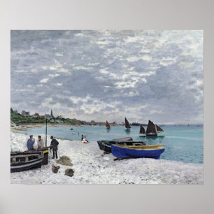 Claude Monet   The Beach at Sainte-Adresse Poster