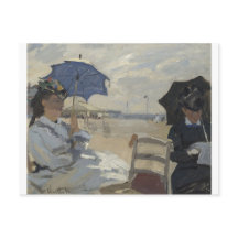 Claude Monet - The Beach at Trouville Painting