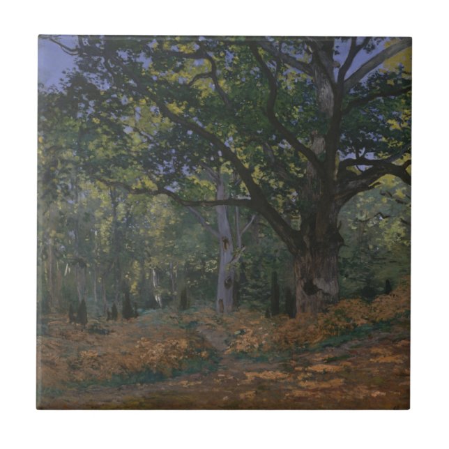 Claude Monet | The Bodmer Oak, Fontainebleau Fores Tile (Front)