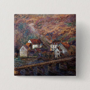 Claude Monet - The Bridge at Vervy 2 Inch Square Button