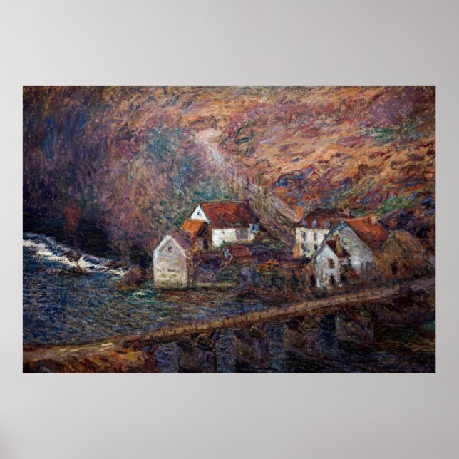 Claude Monet - The Bridge at Vervy Poster (Front)