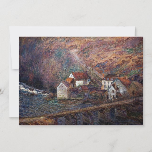 Claude Monet - The Bridge at Vervy Thank You Card (Front)