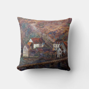 Claude Monet - The Bridge at Vervy Throw Pillow