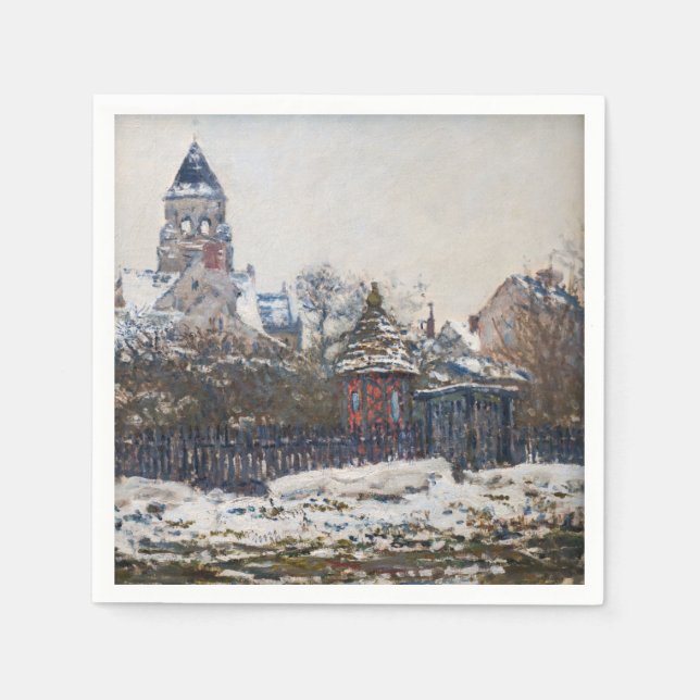 Claude Monet - The Church at Vetheuil Napkin (Front)