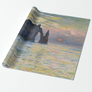 Claude Monet - The Cliff, Etretat, Sunset Wrapping Paper