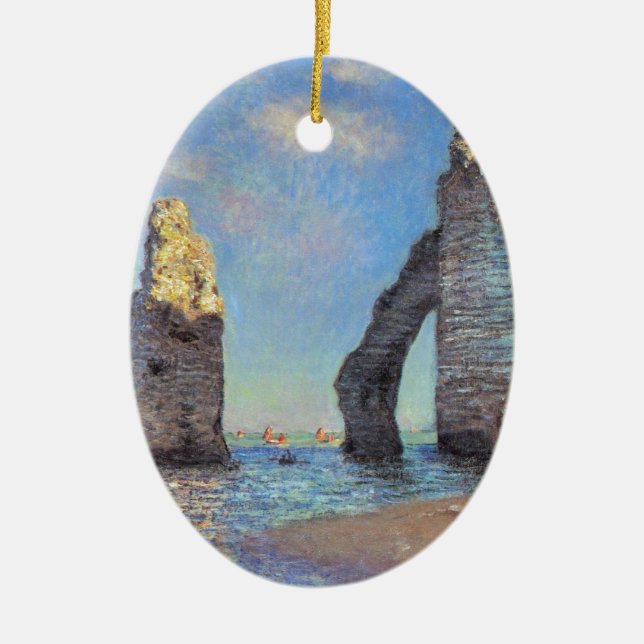 Claude Monet // The Cliffs at Etretat Ceramic Ornament (Front)