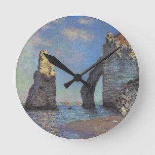 Claude Monet The Cliffs at Etretat Destiny Gifts Round Clock