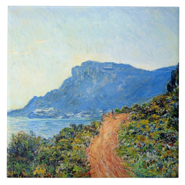 Claude Monet, The Corniche of Monaco, Tile (Front)