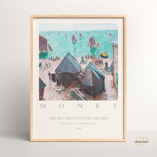 Claude Monet The Departure of the Boats, Étretat Poster