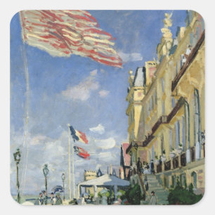 Claude Monet   The Hotel des Roches Noires Square Sticker