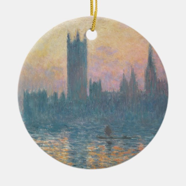 Claude Monet | The Houses of Parliament, Sunset Ceramic Ornament (Front)