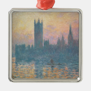 Claude Monet   The Houses of Parliament, Sunset Metal Ornament
