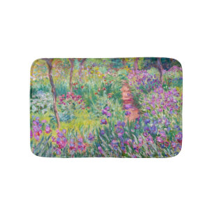 Claude Monet - The Iris Garden at Giverny Bath Mat