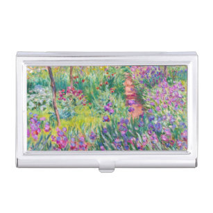 Claude Monet - The Iris Garden at Giverny  Business Card Holder