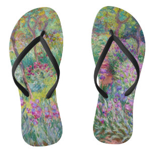 Claude Monet - The Iris Garden at Giverny Flip Flops