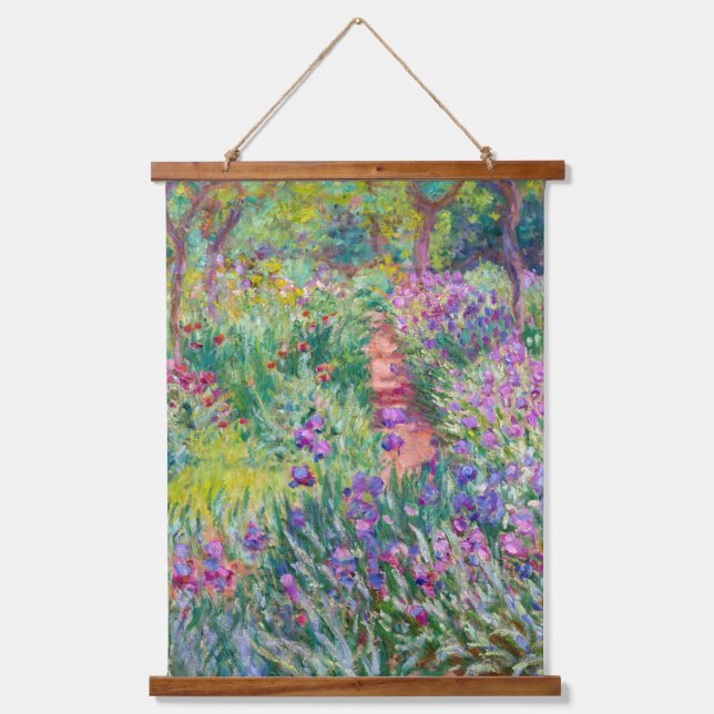 Claude Monet - The Iris Garden at Giverny Hanging Tapestry (Front)