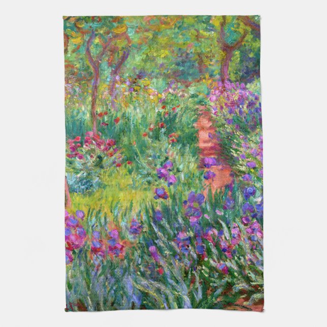 Claude Monet: The Iris Garden at Giverny Kitchen Towel (Vertical)
