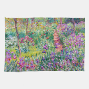 Claude Monet - The Iris Garden at Giverny Kitchen Towel