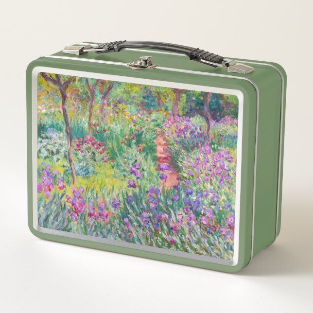 Claude Monet - The Iris Garden at Giverny Metal Lunch Box (Front)