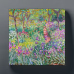 Claude Monet - The Iris Garden at Giverny Plaque<br><div class="desc">The Iris Garden at Giverny / The Artist's Garden at Giverny - Claude Monet,  1899-1900</div>