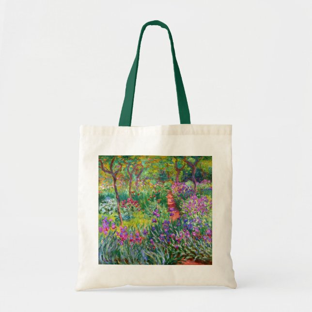 Claude Monet: The Iris Garden at Giverny Tote Bag (Front)