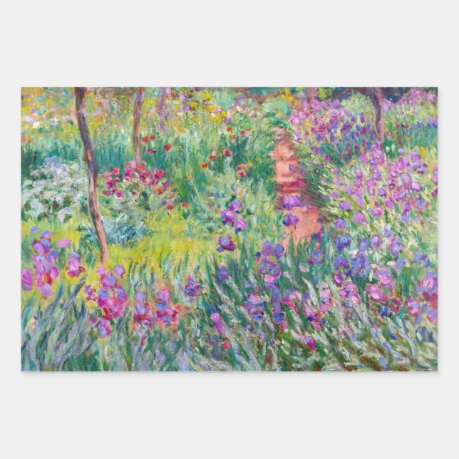 Claude Monet - The Iris Garden at Giverny Wrapping Paper Sheet (Front)