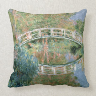 Claude Monet The Japanese Bridge, Giverny Throw Pillow