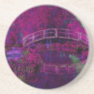 Claude Monet The Japanese Bridge purple Coaster