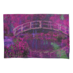 Claude Monet The Japanese Bridge purple Pillowcase