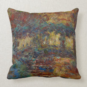 Claude Monet The Japanese Bridge Throw Pillow