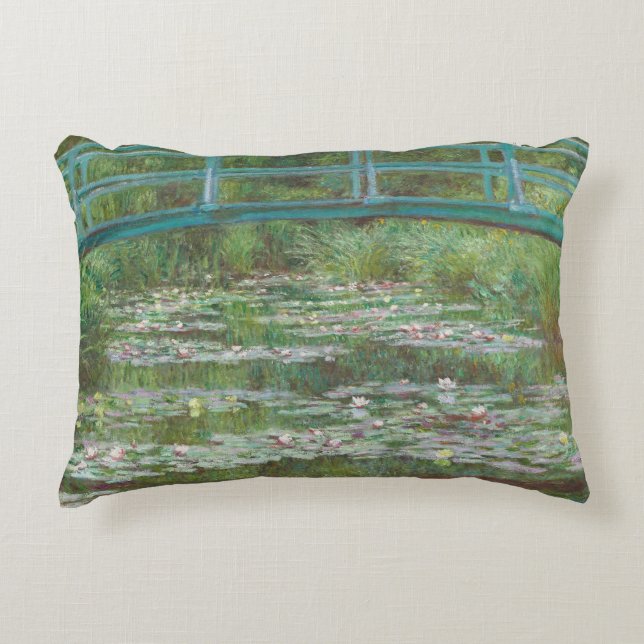 Claude Monet | The Japanese Footbridge, 1899 Accent Pillow (Front)
