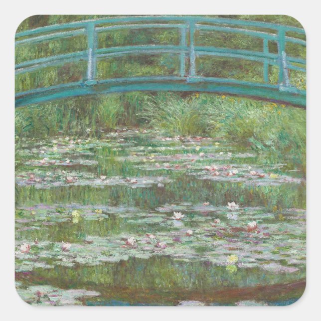 Claude Monet | The Japanese Footbridge, 1899 Square Sticker (Front)