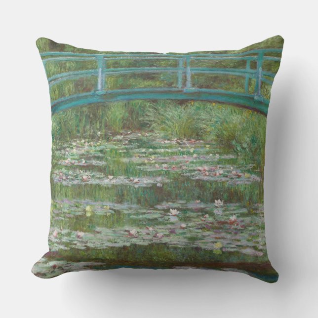 Claude Monet | The Japanese Footbridge, 1899 Throw Pillow (Front)