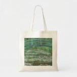 Claude Monet The Japanese Footbridge 1899 Tote Bag<br><div class="desc">Using Monet's incredible impressionist style,  the Japanese Footbridge painting draws the viewer in,  making them feel like they're immersed in the garden themselves.</div>