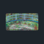 Claude Monet The Japanese Footbridge Label<br><div class="desc">Claude Monet The Japanese Footbridge Impressionist Art Japanese Footbridge is an oil painting by Claude Monet. It was painted in 1899. In 1893 Monet moved to a house in rural Giverny. In 1893 and the years following, he turned a swampy area at Giverny into a water lily pool. It became...</div>