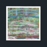 Claude Monet The Japanese Footbridge Napkin<br><div class="desc">Claude Monet The Japanese Footbridge Impressionist Art Japanese Footbridge is an oil painting by Claude Monet. It was painted in 1899. In 1893 Monet moved to a house in rural Giverny. In 1893 and the years following, he turned a swampy area at Giverny into a water lily pool. It became...</div>