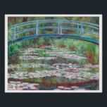 Claude Monet The Japanese Footbridge Poster<br><div class="desc">Claude Monet The Japanese Footbridge Impressionist Art Japanese Footbridge is an oil painting by Claude Monet. It was painted in 1899. In 1893 Monet moved to a house in rural Giverny. In 1893 and the years following, he turned a swampy area at Giverny into a water lily pool. It became...</div>