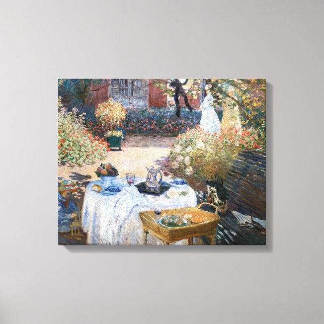 Claude Monet - The Luncheon, decorative panel Canvas Print (Front)