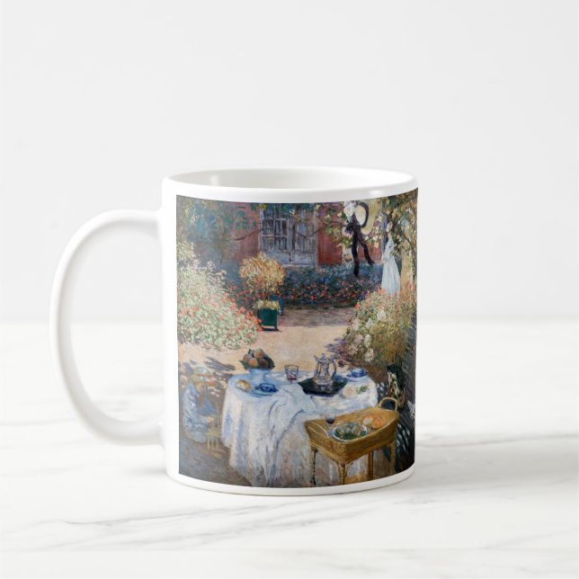 Claude Monet - The Luncheon, decorative panel Coffee Mug (Left)
