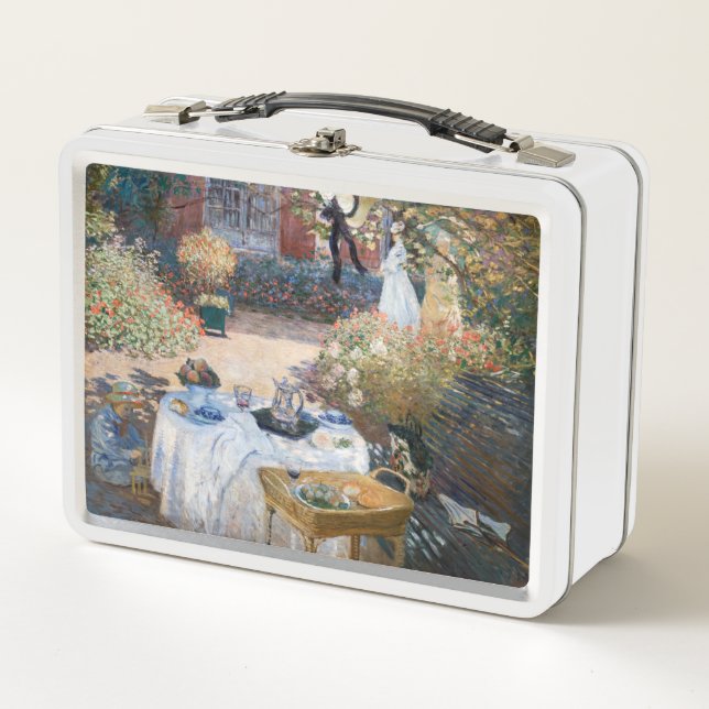 Claude Monet - The Luncheon, decorative panel Metal Lunch Box (Front)