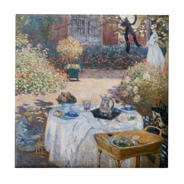 Claude Monet - The Luncheon, decorative panel Tile (Front)